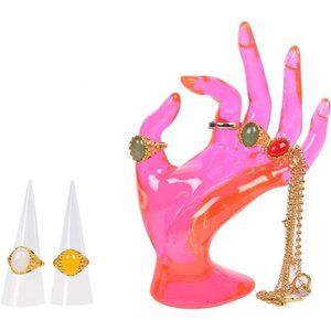Jewelry Display Holder, Hand Bracelet Ring Rack, Polyresin Necklace Stand
